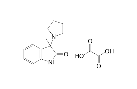 3-methyl-3-(1-pyrrolidinyl)-2-indolinone, oxalate(1:1)