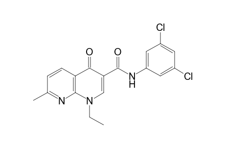 3',5'-dichloro-1,4-dihydro-1-ethyl-7-methyl-4-oxo-1,8-naphthyridine-3-carboxanilide