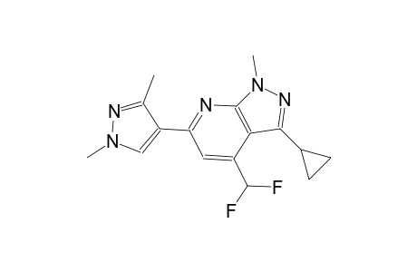 3-cyclopropyl-4-(difluoromethyl)-6-(1,3-dimethyl-1H-pyrazol-4-yl)-1-methyl-1H-pyrazolo[3,4-b]pyridine