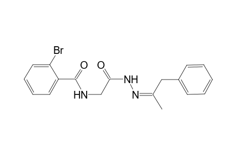 2-Bromo-N-(2-[(2Z)-2-(1-methyl-2-phenylethylidene)hydrazino]-2-oxoethyl)benzamide