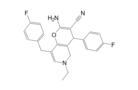 2-amino-6-ethyl-8-(4-fluorobenzyl)-4-(4-fluorophenyl)-5,6-dihydro-4H-pyrano[3,2-c]pyridine-3-carbonitrile