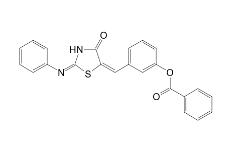 3-{(E)-[(2E)-4-oxo-2-(phenylimino)-1,3-thiazolidin-5-ylidene]methyl}phenyl benzoate