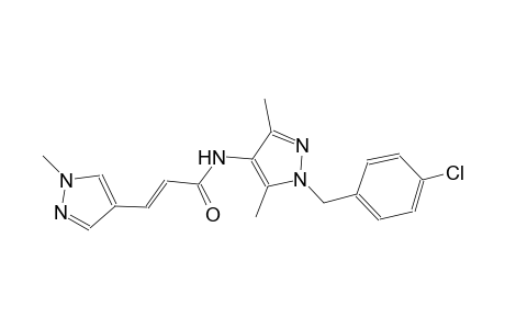 (2E)-N-[1-(4-chlorobenzyl)-3,5-dimethyl-1H-pyrazol-4-yl]-3-(1-methyl-1H-pyrazol-4-yl)-2-propenamide