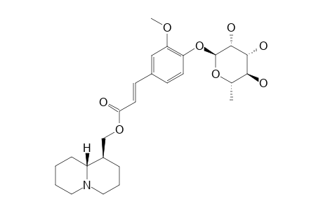 (-)-(3'-METHOXY-4'-ALPHA-L-RHAMNOPYRANOSYLOXYCINNAMOYL)-EPILUPININE