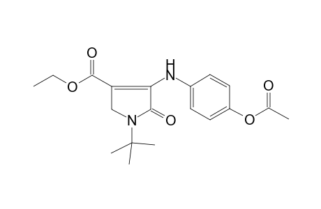 1H-Pyrrole-3-carboxylic acid, 4-(4-acetyloxyphenylamino)-1-tert-butyl-5-oxo-2,5-dihydro-, ethyl ester