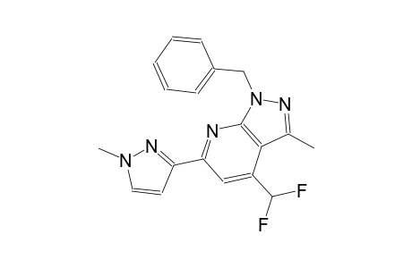 1H-pyrazolo[3,4-b]pyridine, 4-(difluoromethyl)-3-methyl-6-(1-methyl-1H-pyrazol-3-yl)-1-(phenylmethyl)-