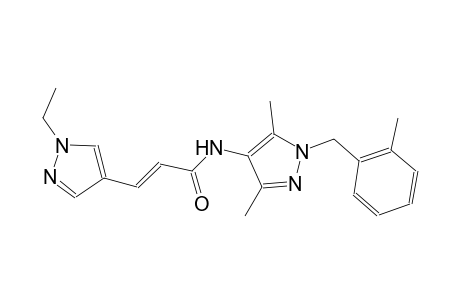(2E)-N-[3,5-dimethyl-1-(2-methylbenzyl)-1H-pyrazol-4-yl]-3-(1-ethyl-1H-pyrazol-4-yl)-2-propenamide