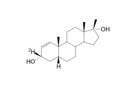 3.beta.-Deutero-17.beta.-methyl-5.beta.-androst-1-ene-3.alpha.,17.alpha.-diol