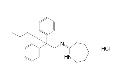 2-[(2,2-diphenylpentyl)imino]hexahydro-1H-azepine, monohydrochloride