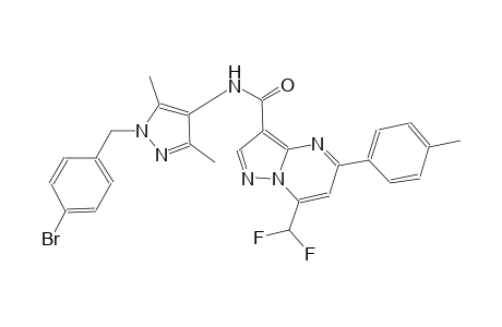 N-[1-(4-bromobenzyl)-3,5-dimethyl-1H-pyrazol-4-yl]-7-(difluoromethyl)-5-(4-methylphenyl)pyrazolo[1,5-a]pyrimidine-3-carboxamide