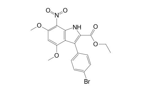 Ethyl 3-(4-bromophenyl)-4,6-dimethoxy-7-nitroindole-2-carboxylate