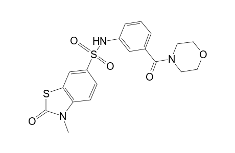 3-Methyl-N-[3-(morpholin-4-ylcarbonyl)phenyl]-2-oxo-2,3-dihydro-1,3-benzothiazole-6-sulfonamide