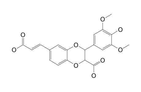 6-[(E)-2-CARBOXYVINYL]-3-(4-HYDROXY-3,5-DIMETHOXYPHENYL)-2,3-DIHYDRO-1,4-BENZODIOXANE-2-CARBOXYLIC-ACID