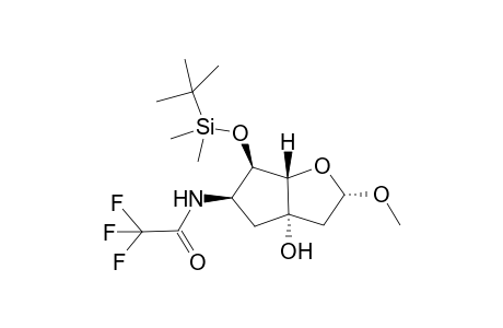 (7R)-8-{[(t-Butyl)dimethylsilyl]oxy}-5-hydroxy-3-methoxy-2-oxabicyclo[3.3.0]oct-7-yl} 2',2',2'-trifluoroacetamide