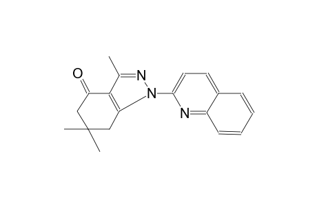 4H-indazol-4-one, 1,5,6,7-tetrahydro-3,6,6-trimethyl-1-(2-quinolinyl)-