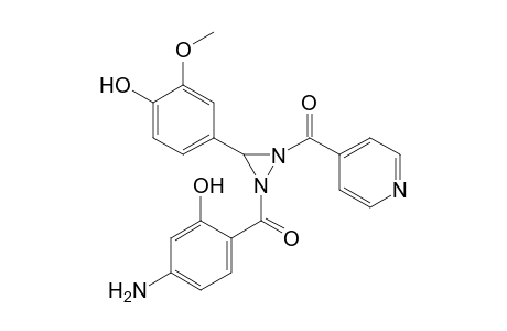 1-(4-AMINOSALICYLOYL)-3-(4-HYDROXY-3-METHOXYPHENYL)-2-ISONICOTINOYLDIAZIRIDINE