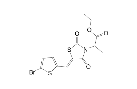 ethyl 2-{(5Z)-5-[(5-bromo-2-thienyl)methylene]-2,4-dioxo-1,3-thiazolidin-3-yl}propanoate