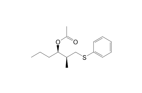 (2S*,3R*)-2-Methyl-1-phenylthio-3-hexanol acetatel
