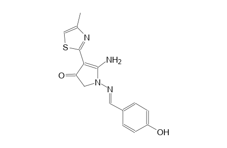 3H-pyrrol-3-one, 5-amino-1,2-dihydro-1-[[(E)-(4-hydroxyphenyl)methylidene]amino]-4-(4-methyl-2-thiazolyl)-