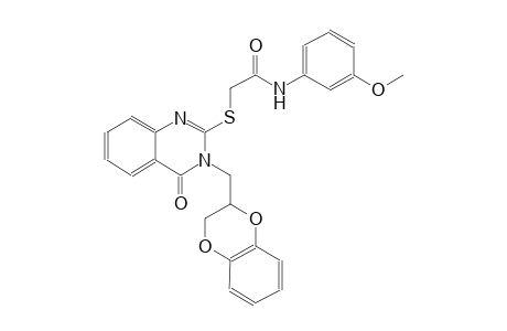 acetamide, 2-[[3-[(2,3-dihydro-1,4-benzodioxin-2-yl)methyl]-3,4-dihydro-4-oxo-2-quinazolinyl]thio]-N-(3-methoxyphenyl)-