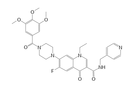 1-ethyl-6-fluoro-4-oxo-N-(4-pyridinylmethyl)-7-[4-(3,4,5-trimethoxybenzoyl)-1-piperazinyl]-1,4-dihydro-3-quinolinecarboxamide