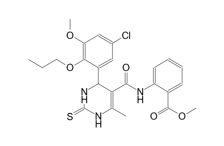methyl 2-({[4-(5-chloro-3-methoxy-2-propoxyphenyl)-6-methyl-2-thioxo-1,2,3,4-tetrahydro-5-pyrimidinyl]carbonyl}amino)benzoate
