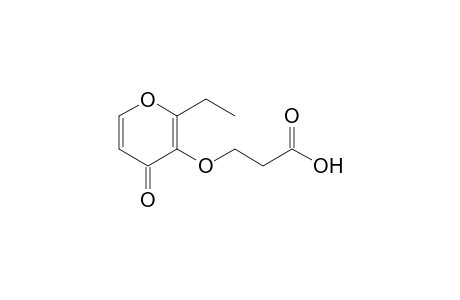 3-(2-ethyl-4-keto-pyran-3-yl)oxypropionic acid