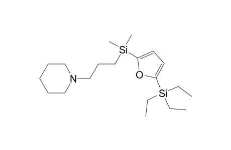 2-[(3-Piperidinopropyl)dimethylsilyl]-5-triethylsilylfuran