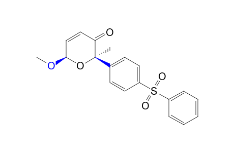 cis-6-methoxy-2-methyl-2-[p-(phenylsulfonyl)phenyl]-2H-pyran-3(6H)-one