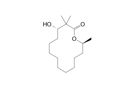 (4S,14S)-3,3,14-trimethyl-4-oxidanyl-1-oxacyclotetradecan-2-one