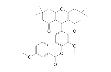 2-methoxy-4-(3,3,6,6-tetramethyl-1,8-dioxo-2,3,4,5,6,7,8,9-octahydro-1H-xanthen-9-yl)phenyl 3-methoxybenzoate