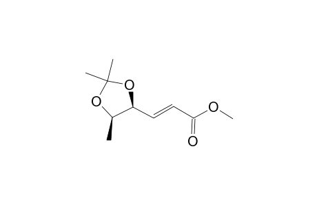 (E)-3-[(4S,5S)-2,2,5-trimethyl-1,3-dioxolan-4-yl]-2-propenoic acid methyl ester
