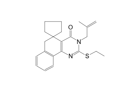 2-(ethylthio)-3-(2-methylallyl)-3H-spiro[benzo[h]quinazoline-5,1'-cyclopentan]-4(6H)-one