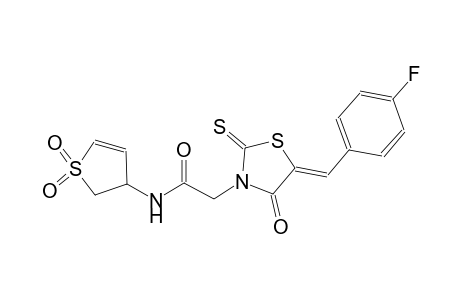 N-(1,1-dioxido-2,3-dihydro-3-thienyl)-2-[(5Z)-5-(4-fluorobenzylidene)-4-oxo-2-thioxo-1,3-thiazolidin-3-yl]acetamide