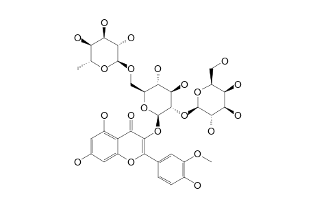 CALOTROPISIDE;ISORHAMNETIN-3-O-[2-O-BETA-D-GALACTOPYRANOSYL-6-O-ALPHA-L-RHAMNOPYRANOSYL]-BETA-D-GLUCOPYRANOSIDE