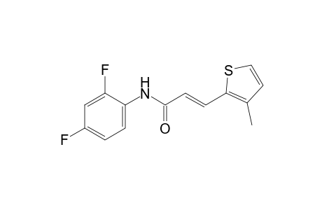 trans-2',4'-difluoro-3-methyl-2-thiopheneacrylanilide