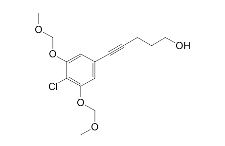 5-[4-chloro-3,5-bis(methoxymethoxy)phenyl]pent-4-yn-1-ol