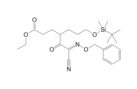 Ethyl (E)-4-(2-((benzyloxy)imino)-2-cyanoacetyl)-7-((tert-butyldimethylsilyl)oxy)heptanoate