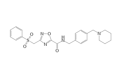 1,2,4-Oxadiazole-5-carboxamide, 3-[(phenylsulfonyl)methyl]-N-[[4-(1-piperidinylmethyl)phenyl]methyl]-
