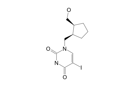 5-iodo-1-[[(1R,2S)-2-methylolcyclopentyl]methyl]pyrimidine-2,4-quinone