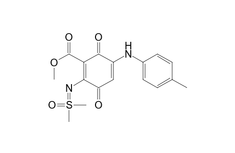 3,6-Diketo-2-[[keto(dimethyl)persulfuranylidene]amino]-5-(p-toluidino)cyclohexa-1,4-diene-1-carboxylic acid methyl ester