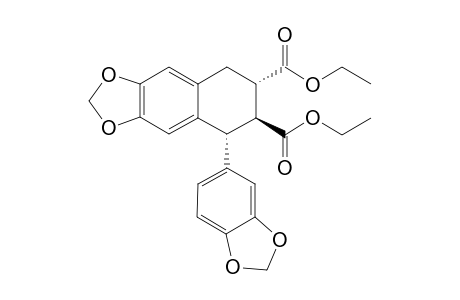 Diethyl r-1-(3,4-methylenedioxyphenyl)-6,7-methylenedioxynaphthalene-t-2,c-3-dicarboxylate