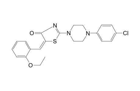 (5E)-2-[4-(4-chlorophenyl)-1-piperazinyl]-5-[(2-ethoxyphenyl)methylidene]-4-thiazolone