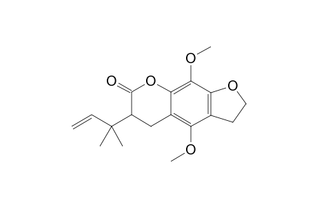 4,9-Dimethoxy-6-(2-methylbut-3-en-2-yl)-2,3,5,6-tetrahydrofuro[3,2-g]chromen-7-one