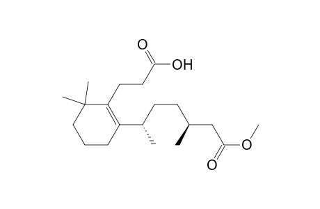3-{6,6-dimethyl-2-[2(r,s),4(s)-dimethyl-5-methoxycarbonyl-pentyl]-1-cyclohexen-1-yl]-propanoic acid