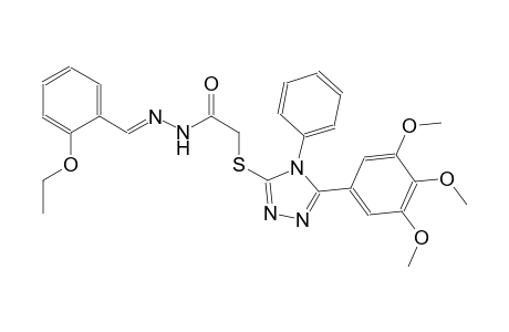 acetic acid, [[4-phenyl-5-(3,4,5-trimethoxyphenyl)-4H-1,2,4-triazol-3-yl]thio]-, 2-[(E)-(2-ethoxyphenyl)methylidene]hydrazide