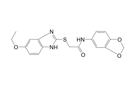 N-(1,3-benzodioxol-5-yl)-2-[(5-ethoxy-1H-benzimidazol-2-yl)sulfanyl]acetamide