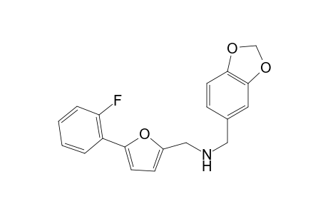 1,3-Benzodioxole-5-methanamine, N-[[5-(2-fluorophenyl)-2-furanyl]methyl]-