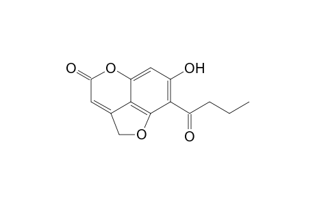 Furo[4,3,2-de][1]benzopyran-4(2H)-one, 7-hydroxy-8-(1-oxobutyl)-