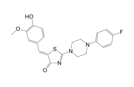 (5Z)-2-[4-(4-fluorophenyl)-1-piperazinyl]-5-(4-hydroxy-3-methoxybenzylidene)-1,3-thiazol-4(5H)-one